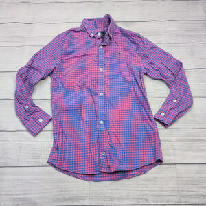 8/10 Vineyard Vines Purple/Pink Checkered Flannel Button-Up Shirt